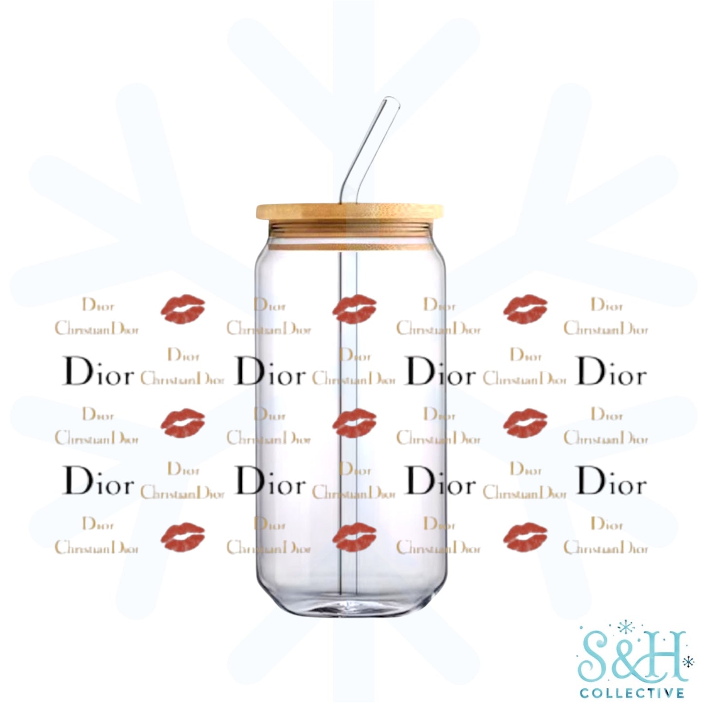 Dior (Holographic Finish) 16oz Can Cup Tumbler - CLEARANCE