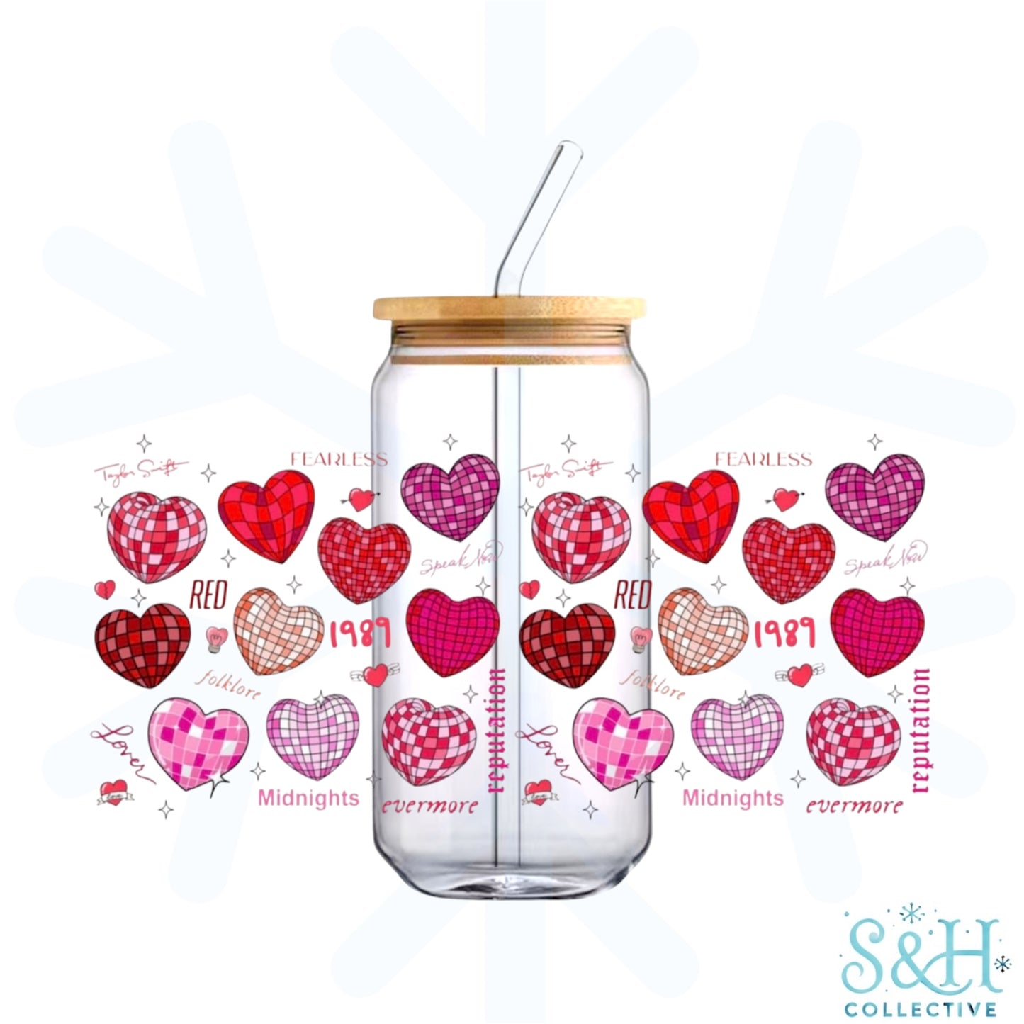 Taylor - Hearts (Standard Finish) 16oz Can Cup Tumbler