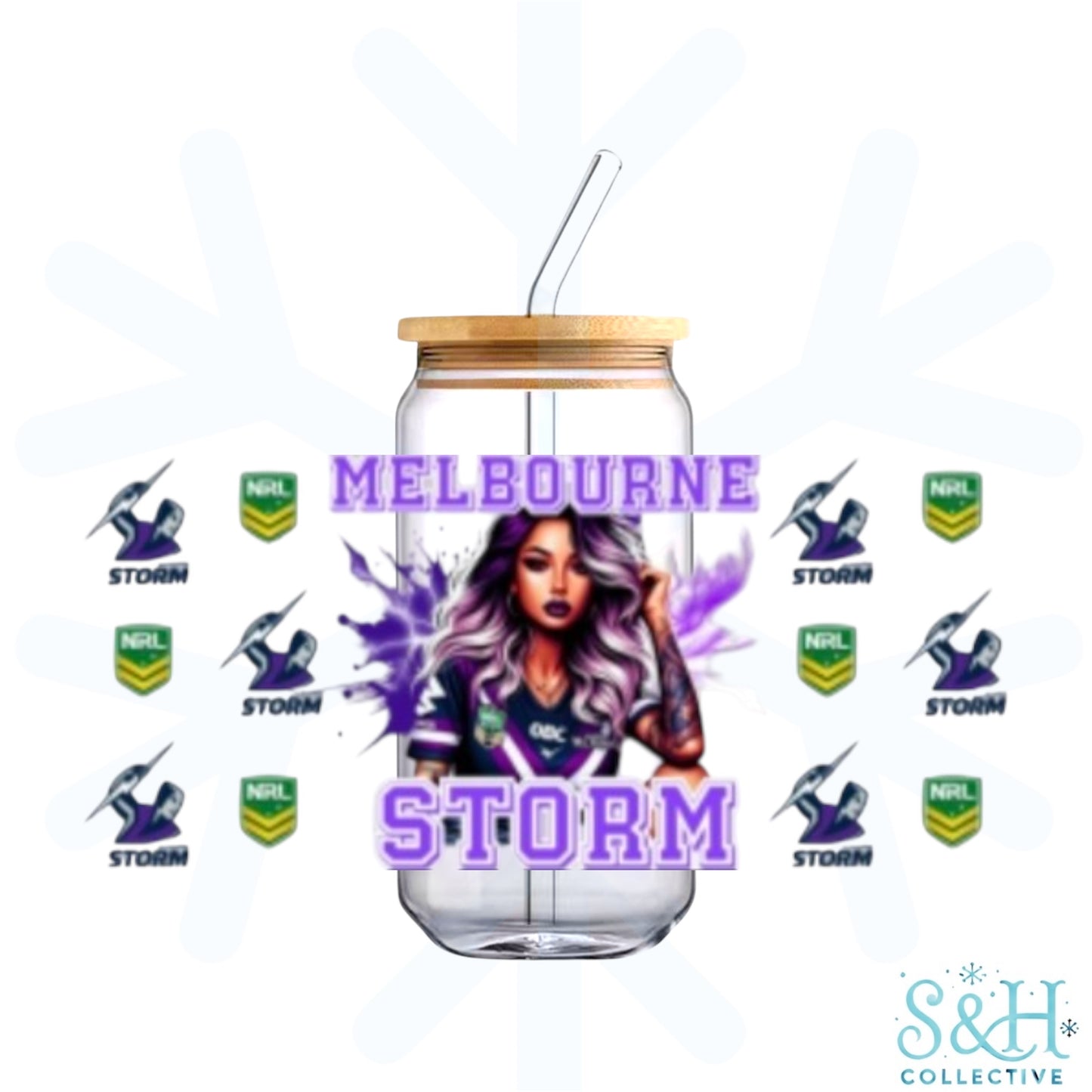 Rugby - Storm (Holographic Finish) 16oz Can Cup Tumbler