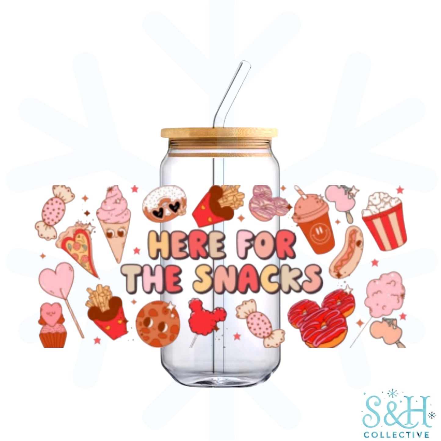 Here For The Snacks (Standard Finish) 16oz Can Cup Tumbler - CLEARANCE