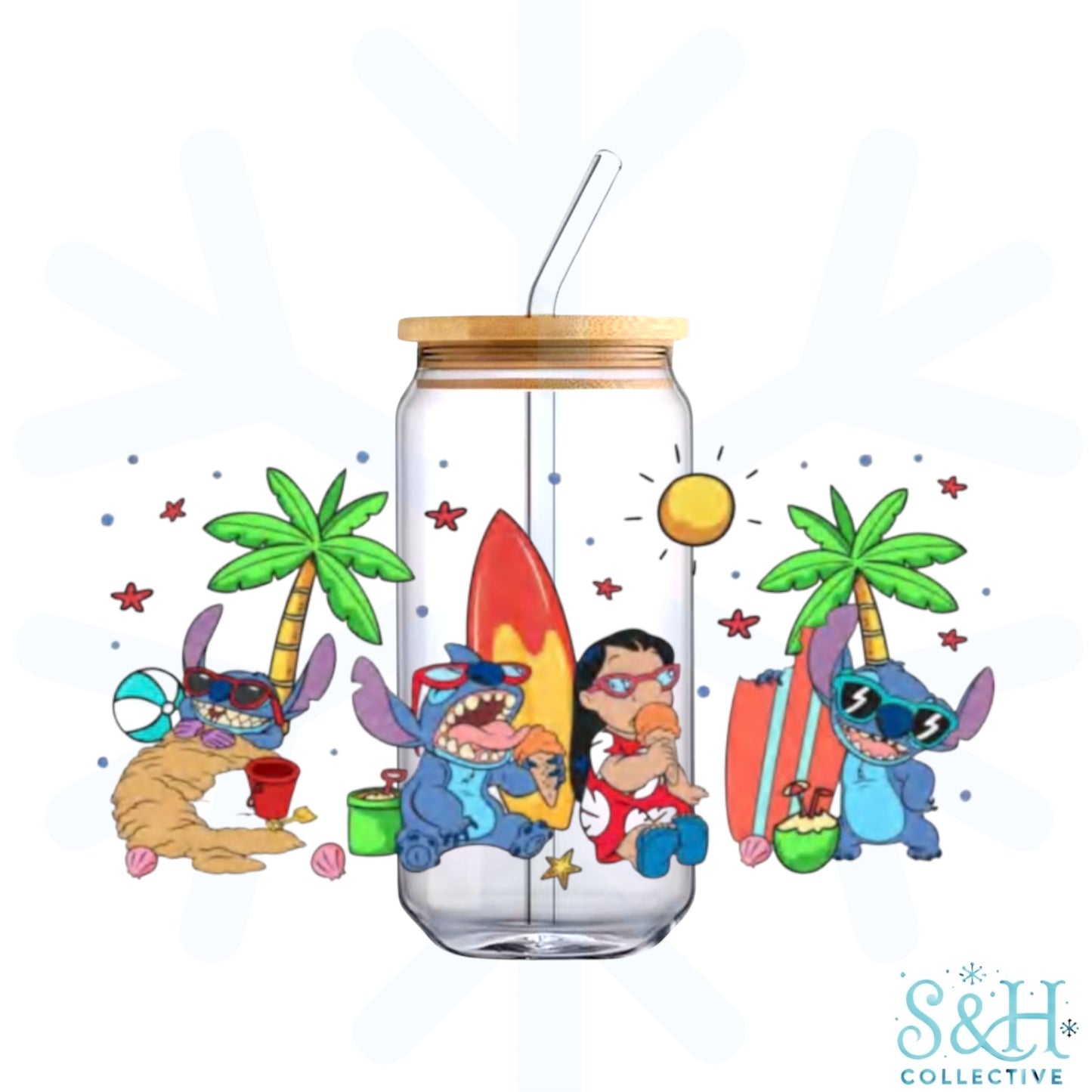 Stitch - Ice Cream (Standard Finish) 16oz Can Cup Tumbler - CLEARANCE