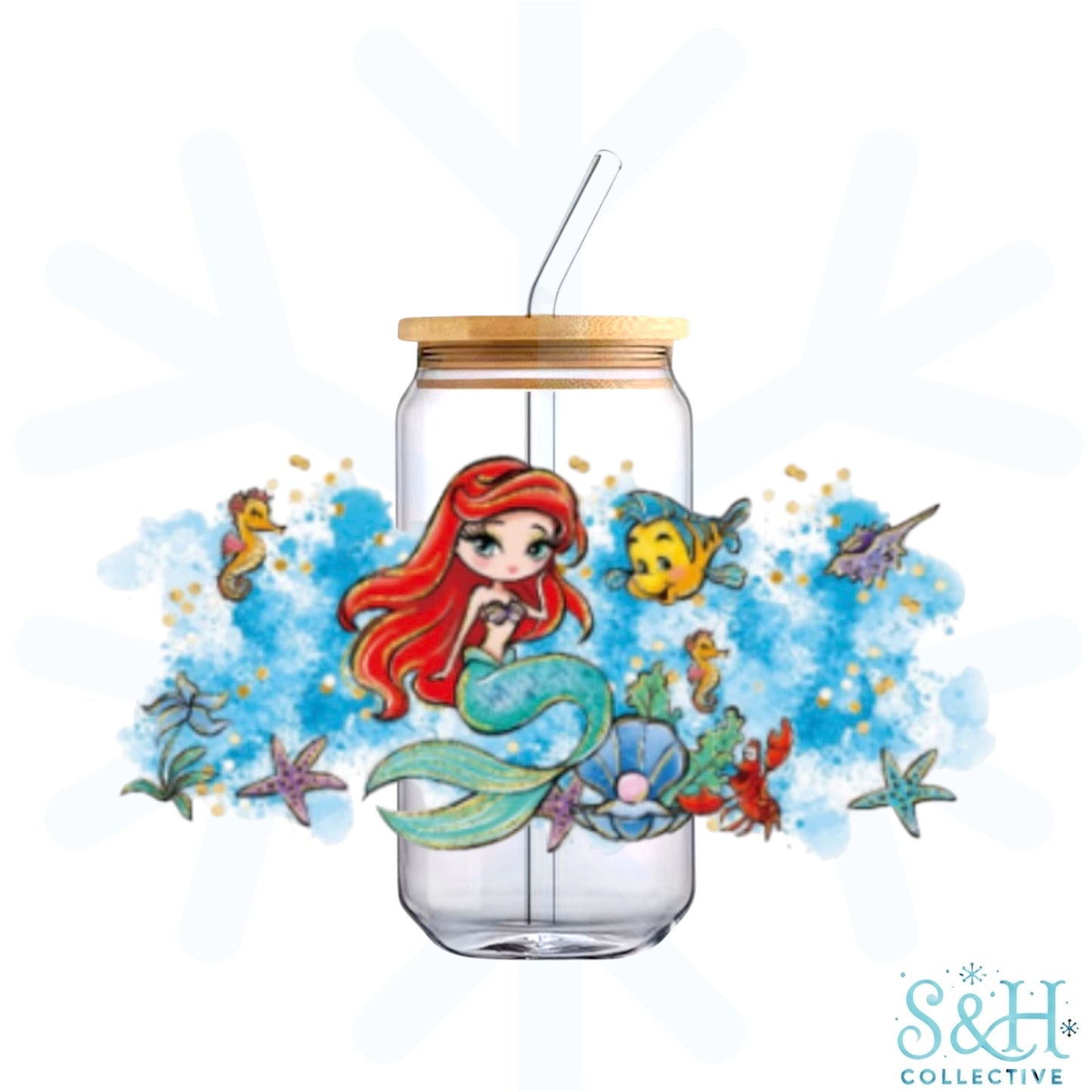 Ariel Mermaid (Standard Finish) 16oz Can Cup Tumbler