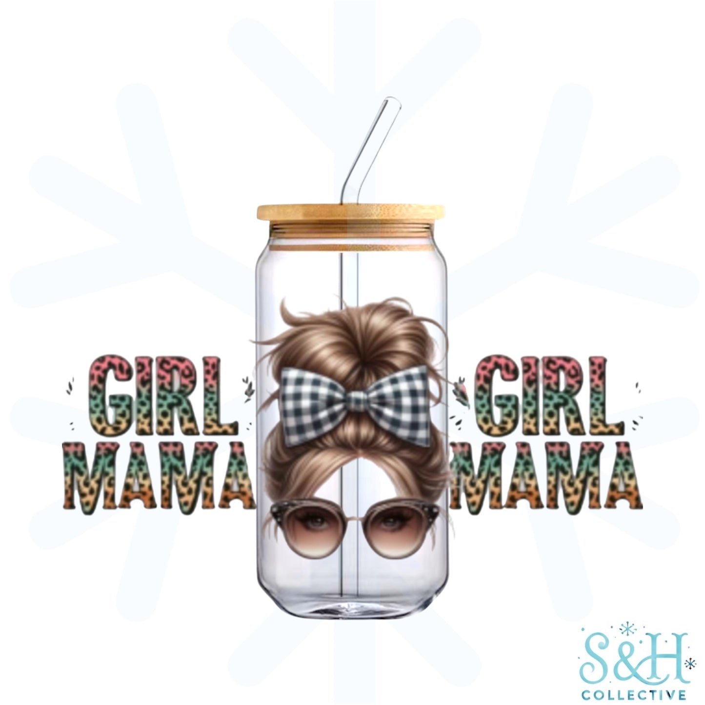 Girl Mama (Holographic Finish) 16oz Can Cup Tumbler