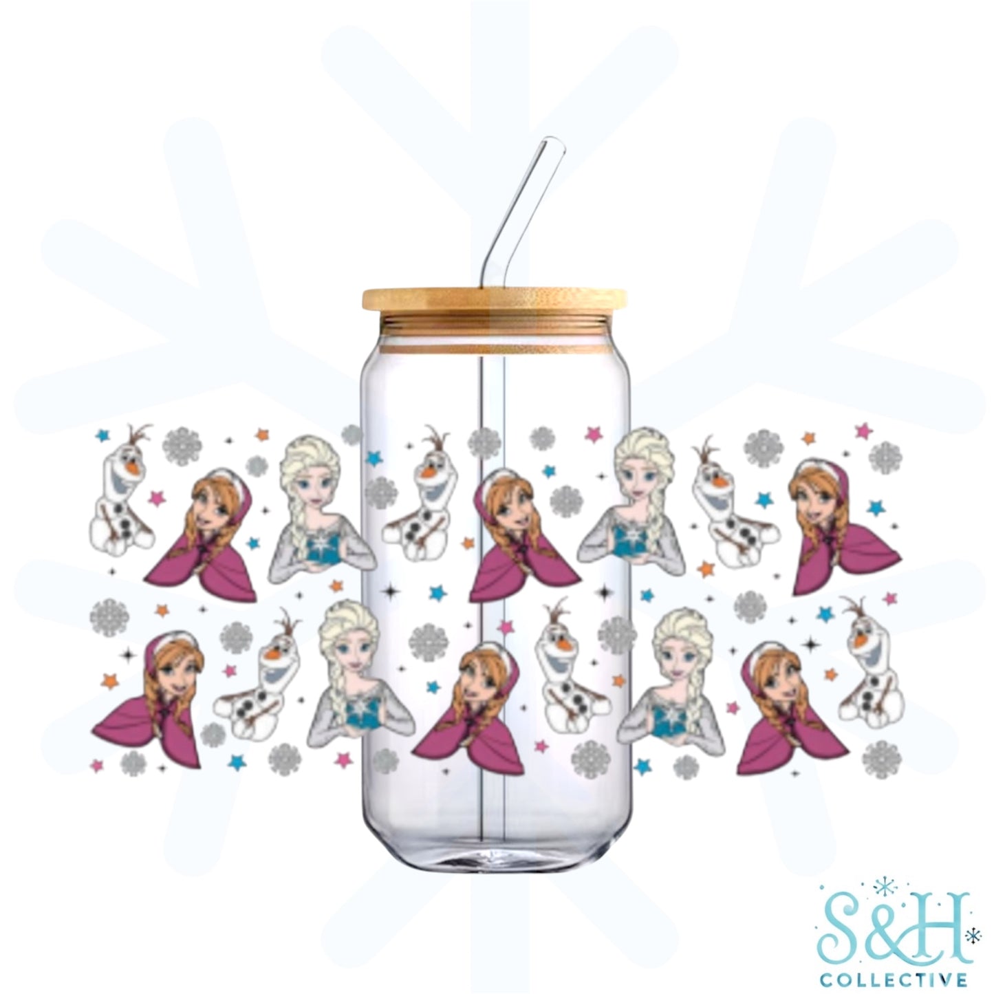 Frozen - Snowflakes (Holographic Finish) 16oz Can Cup Tumbler