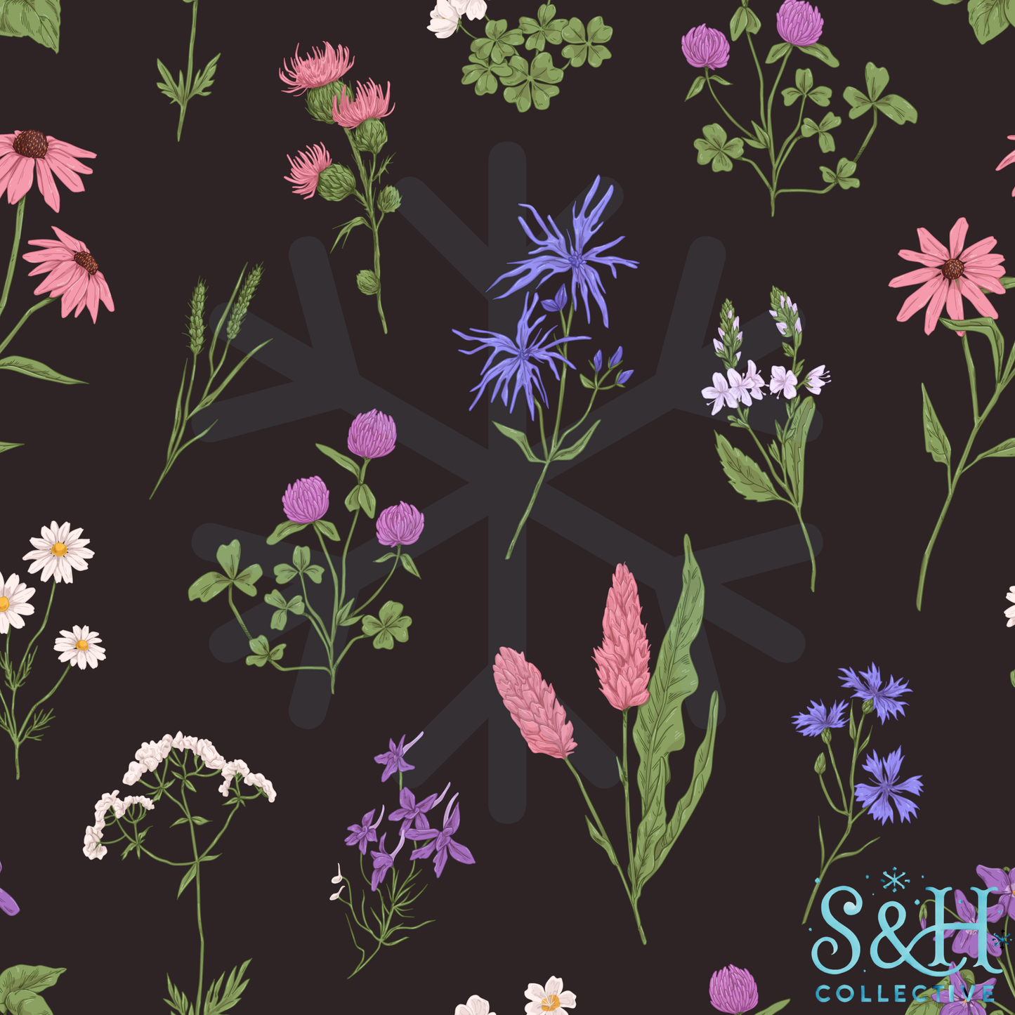 Fabric Wristlet - Dark Florals