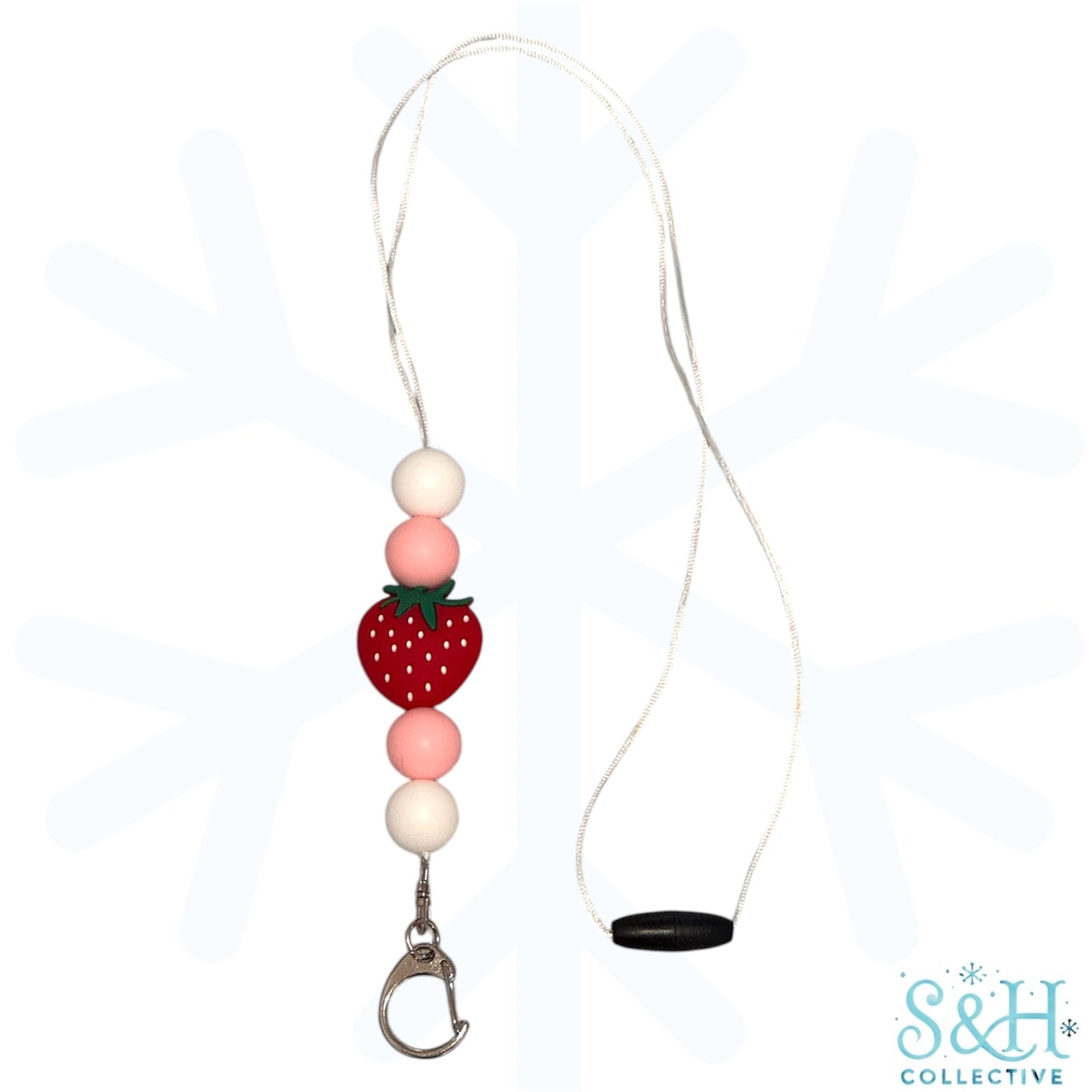 Strawberry Beaded Lanyard