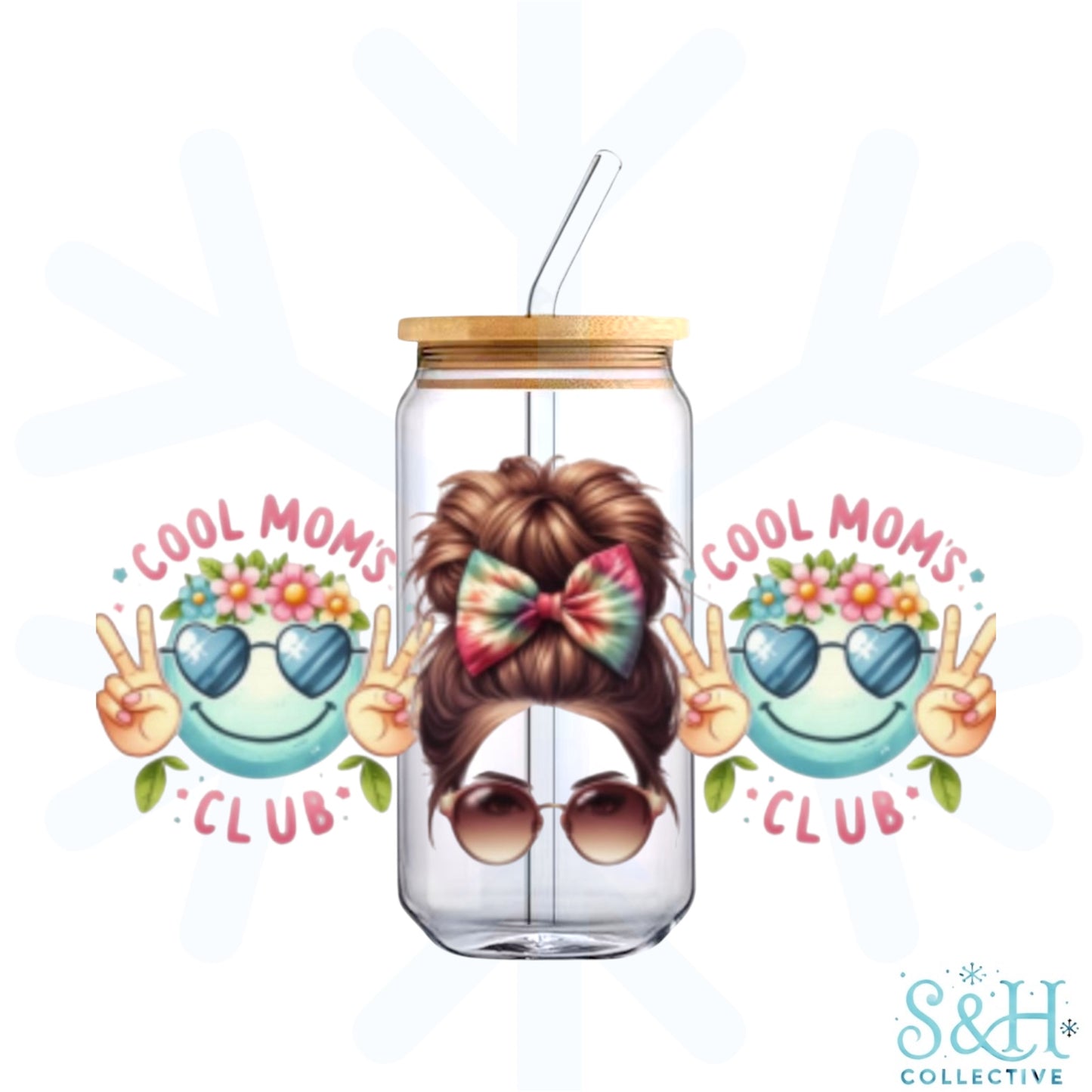 Cool Mom’s Club (Holographic Finish) 16oz Can Cup Tumbler