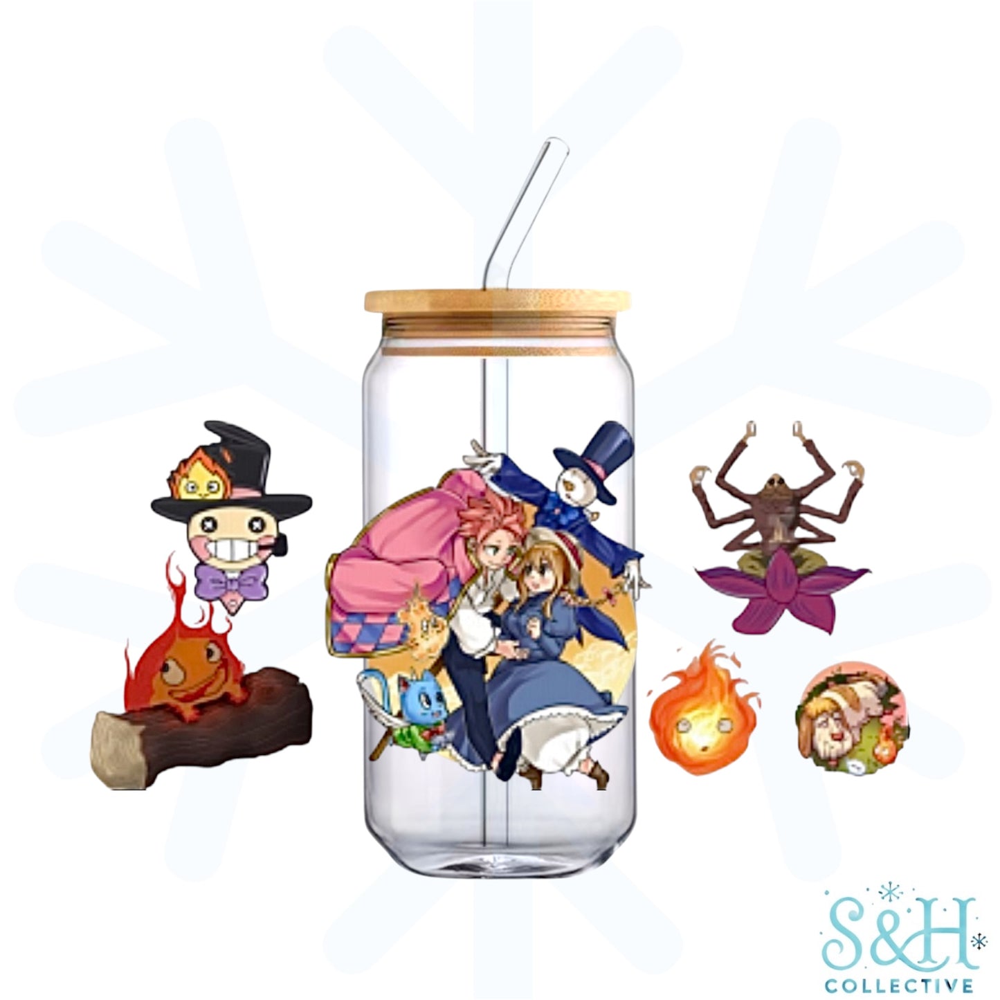 Ghibli - Howl’s Castle (Holographic Finish) 16oz Can Cup Tumbler
