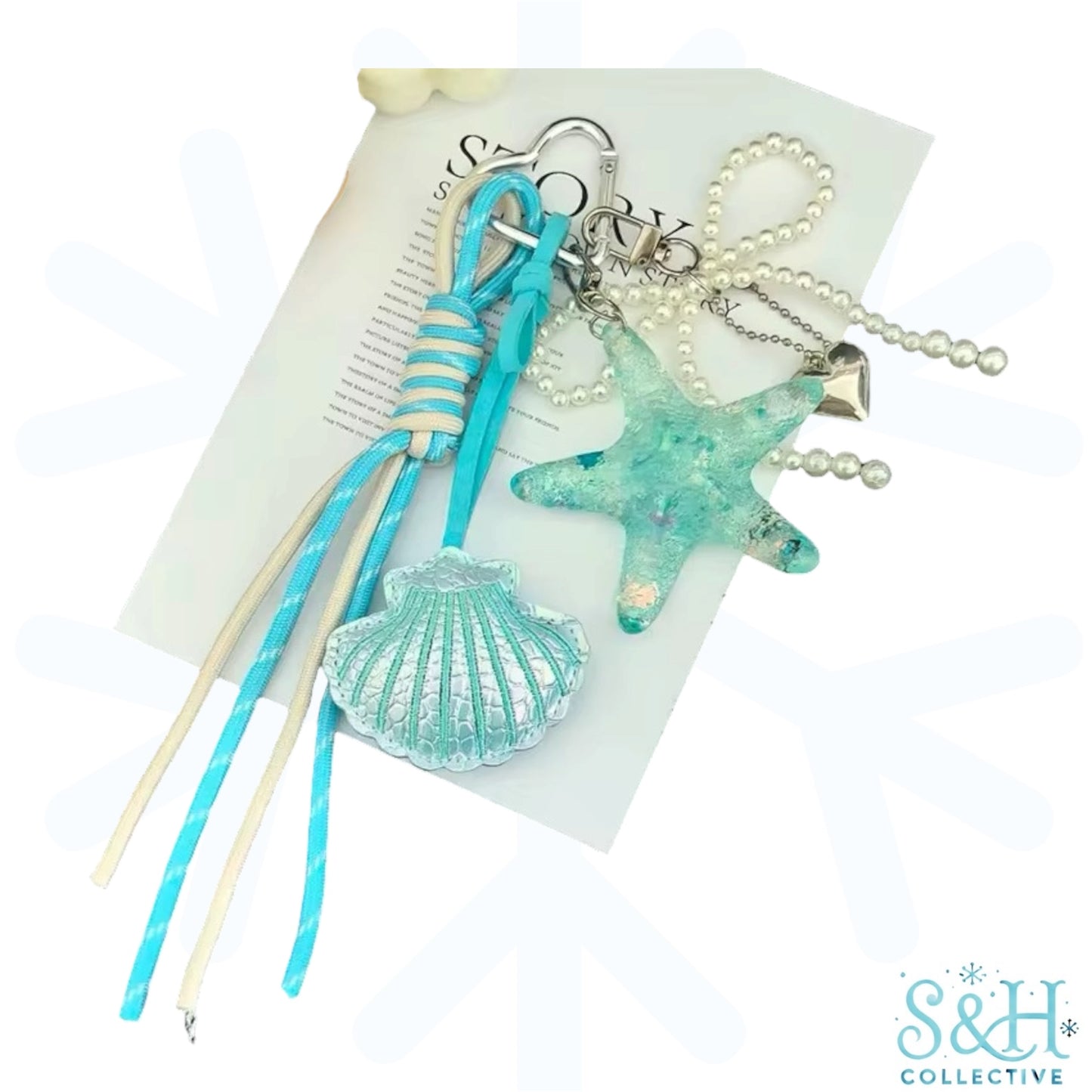Chunky Bag Charm Keychain - Beach