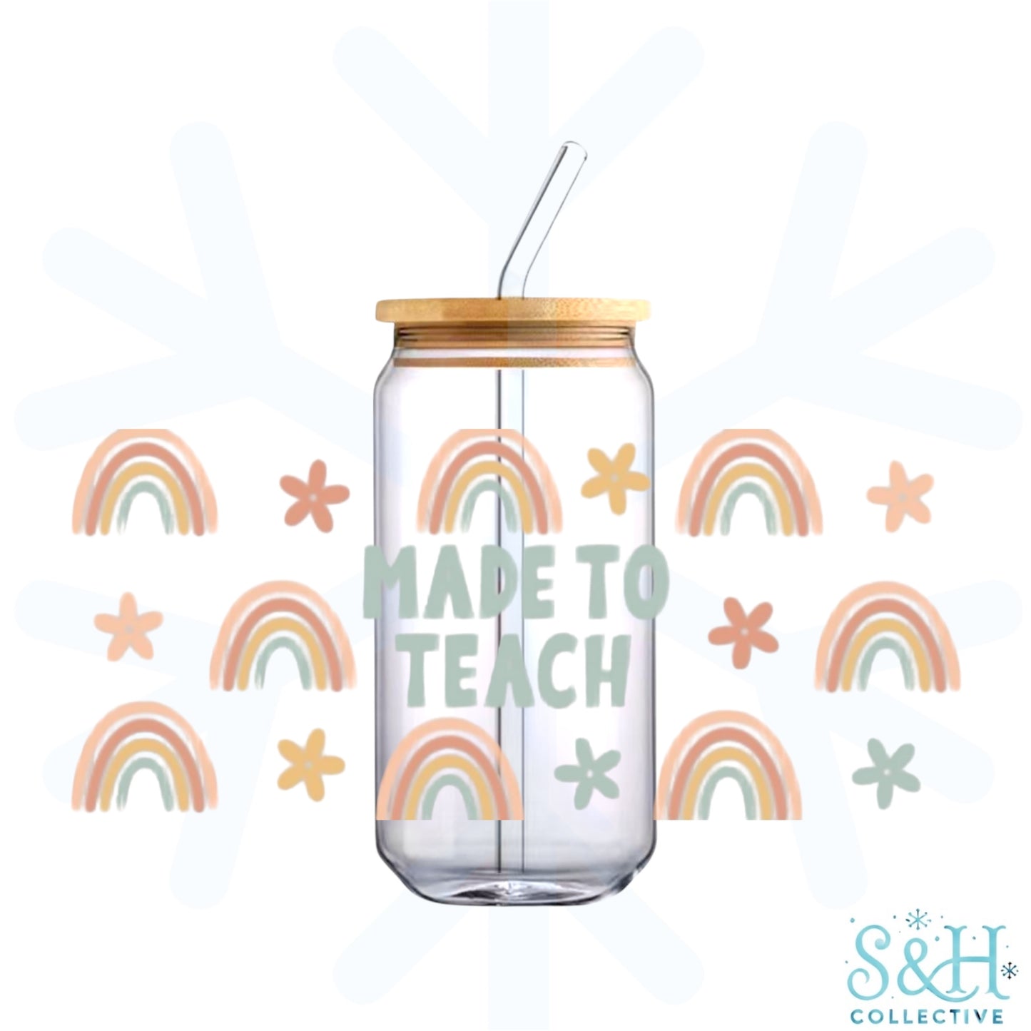 Made To Teach (Holographic Finish) 16oz Can Cup Tumbler