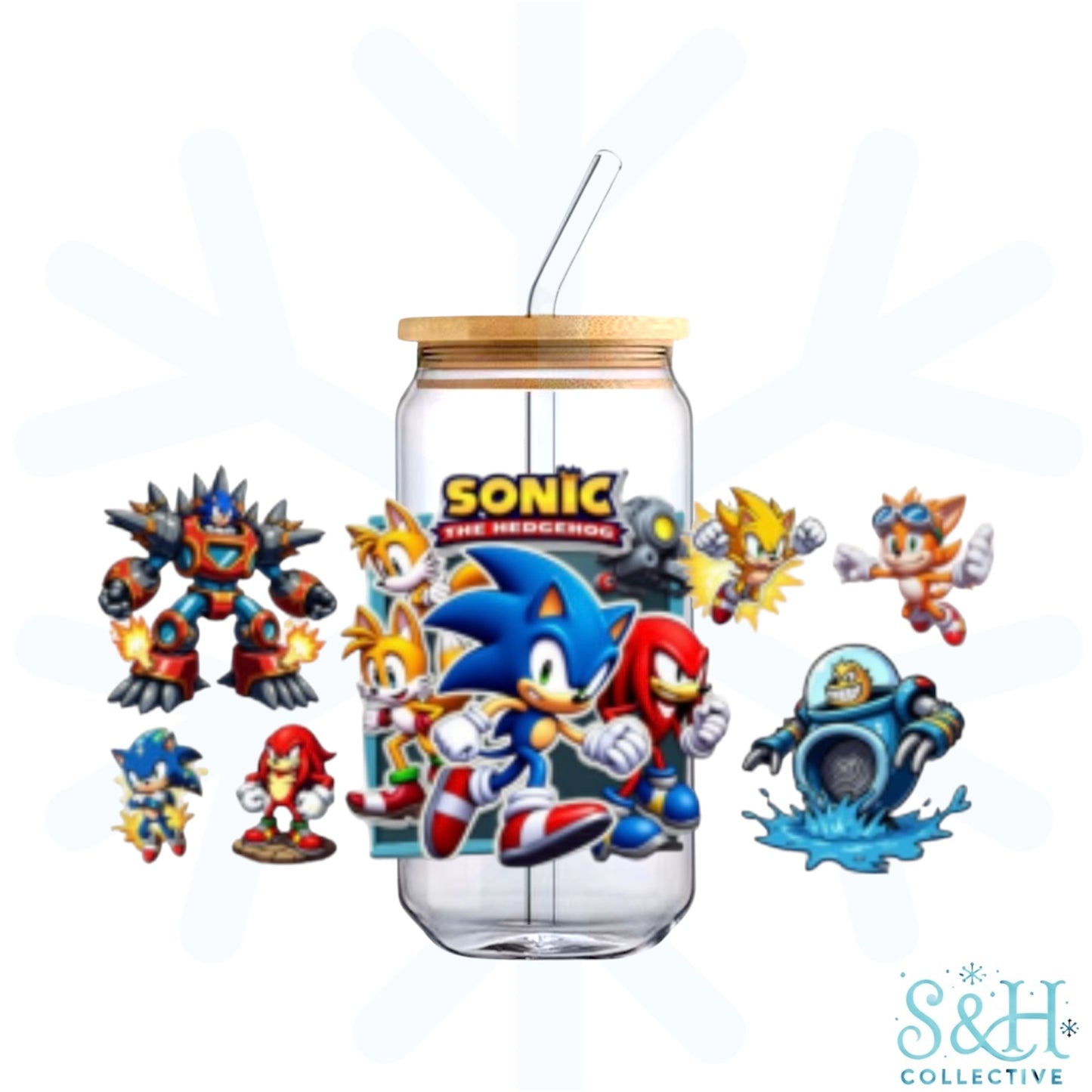 Sonic (Holographic Finish) 16oz Can Cup Tumbler
