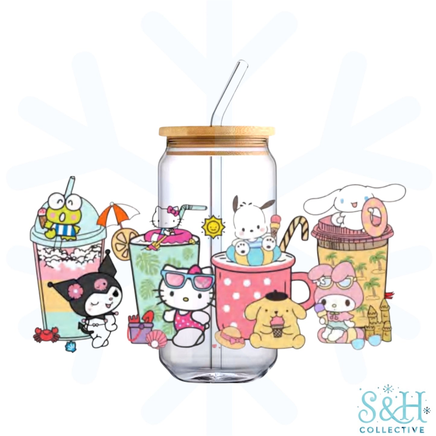 Kitty - Summer Cups (Standard Finish) 16oz Can Cup Tumbler