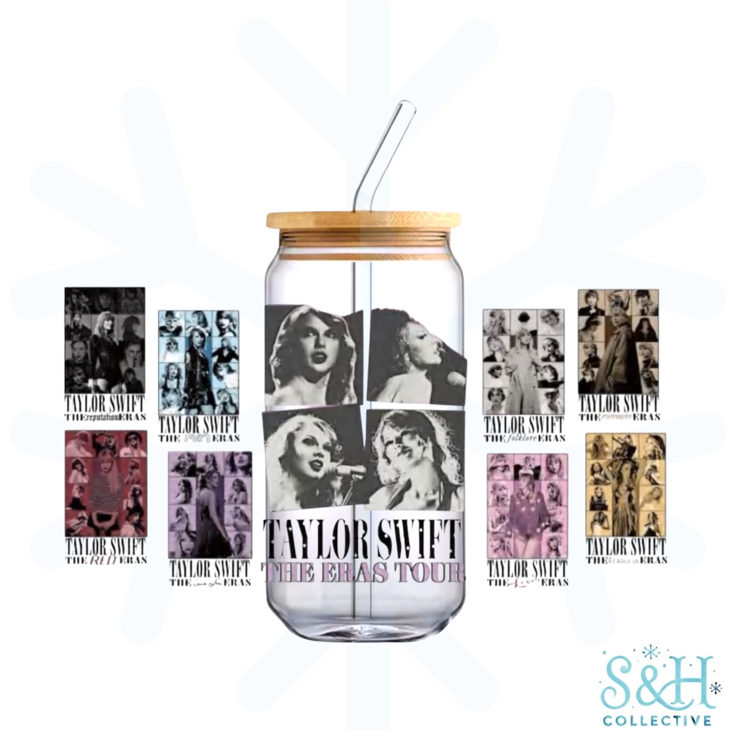 Taylor - Eras Collage (Standard Finish) 16oz Can Cup Tumbler