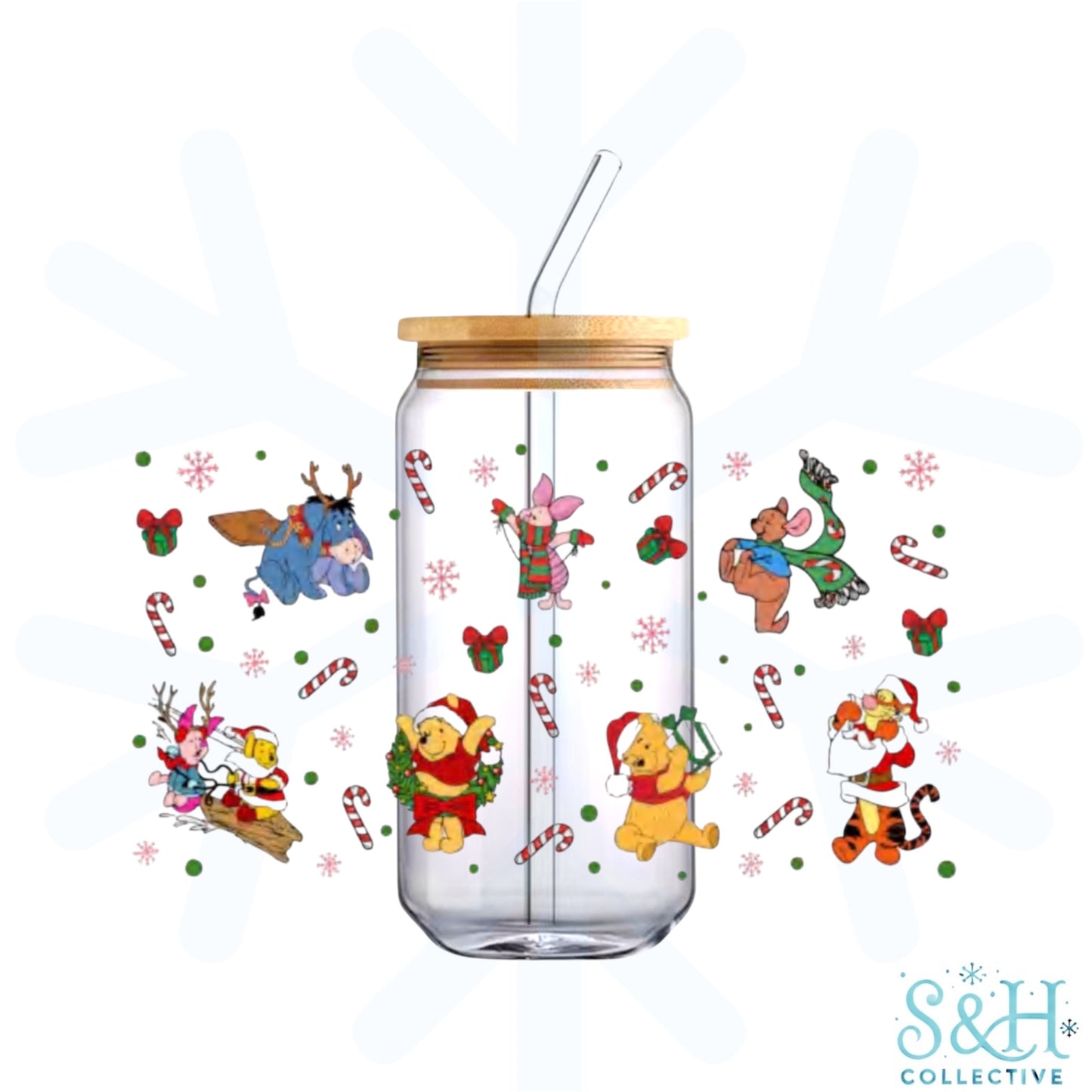 Winnie - Christmas Candy Canes (Standard Finish) 16oz Can Cup Tumbler