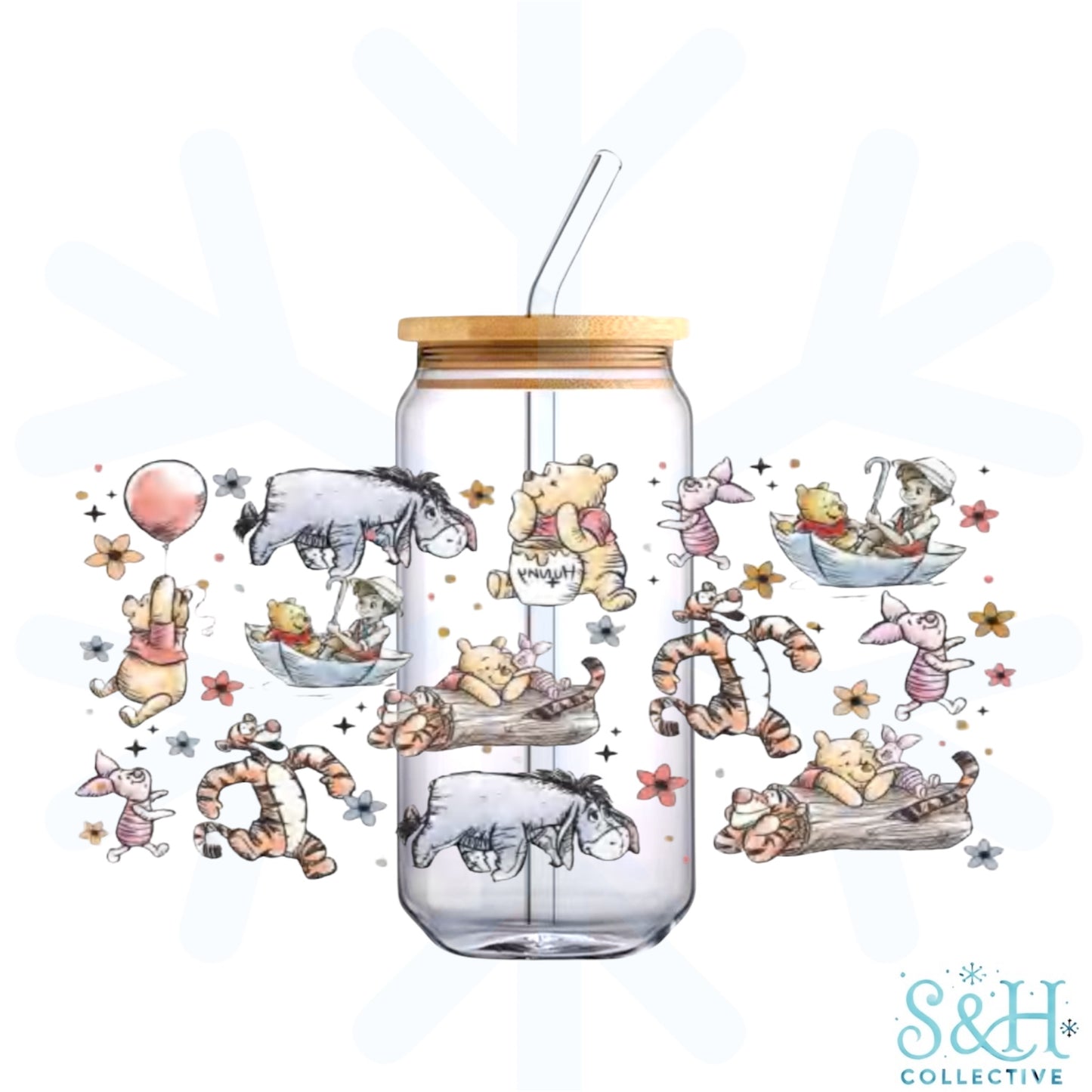 Winnie - Vintage Floral (Standard Finish) 16oz Can Cup Tumbler