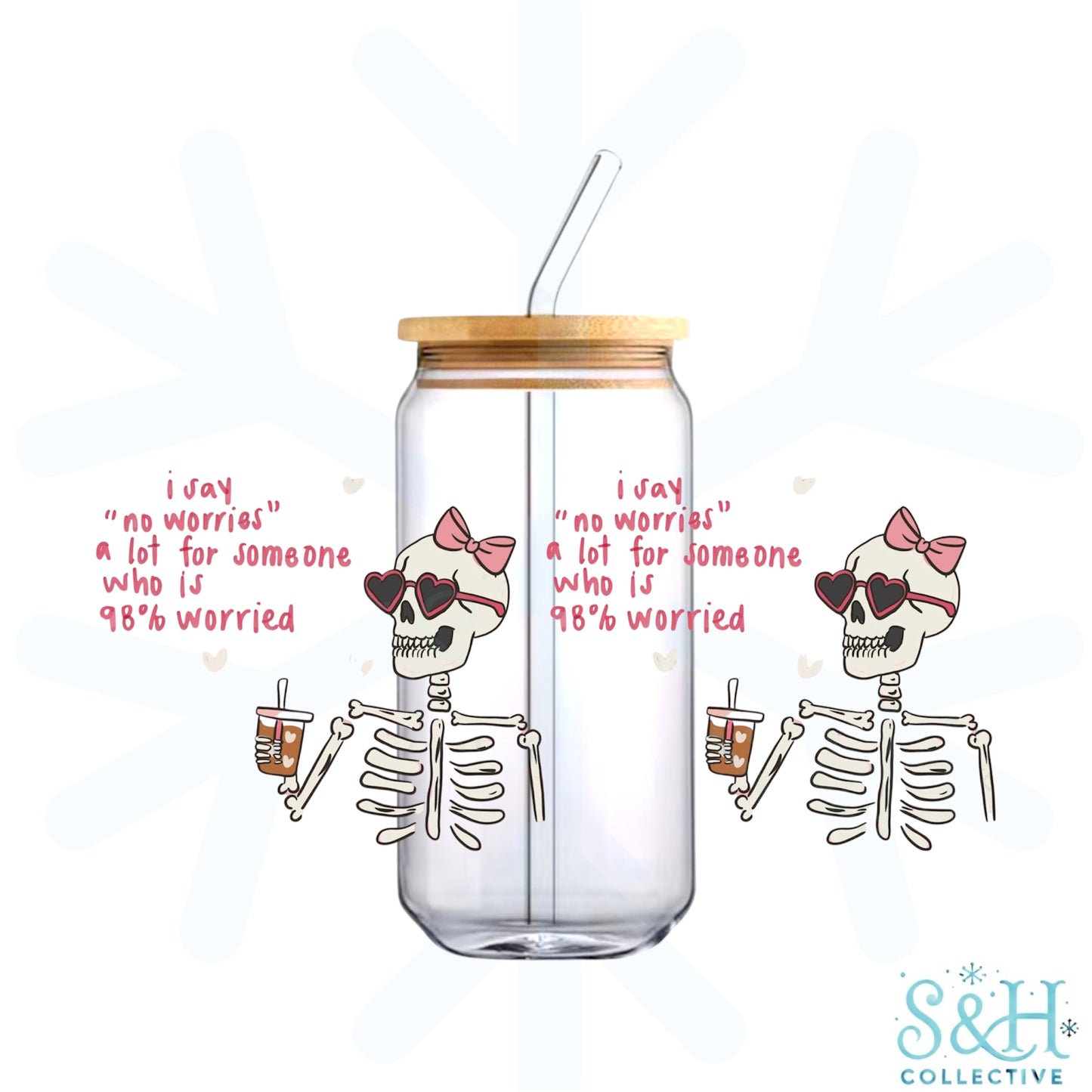 98% Worried (Holographic Finish) 16oz Can Cup Tumbler