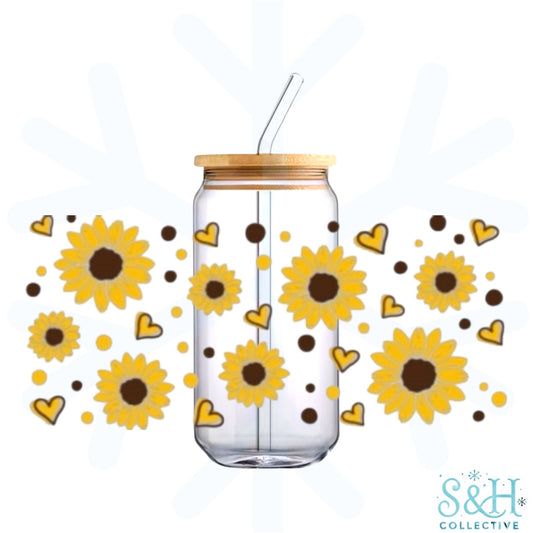 Sunflowers (Holographic Finish) 16oz Can Cup Tumbler