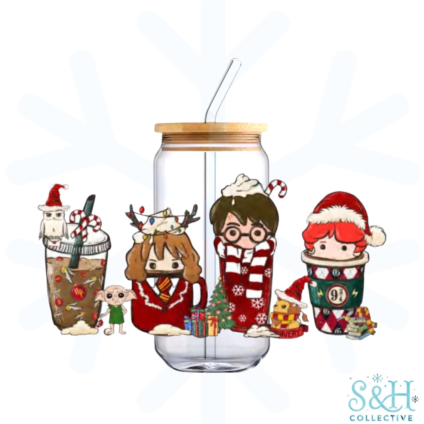 Wizard - Christmas (Holographic Finish) 16oz Can Cup Tumbler