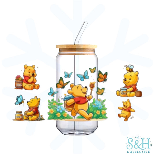 Winnie - Butterflies (Holographic Finish) 16oz Can Cup Tumbler