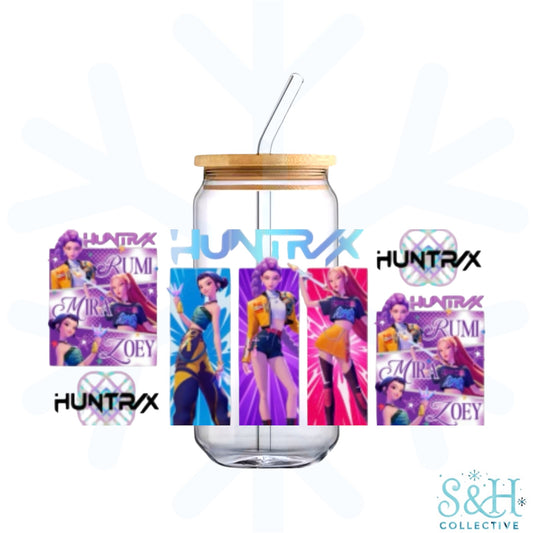 Demon Hunters - Grid (Holographic Finish) 16oz Can Cup Tumbler
