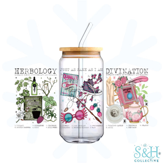 Hogwarts - Herbology, Just As Sane As I Am, Divination (Standard Finish) 16oz Can Cup Tumbler - CLEARANCE