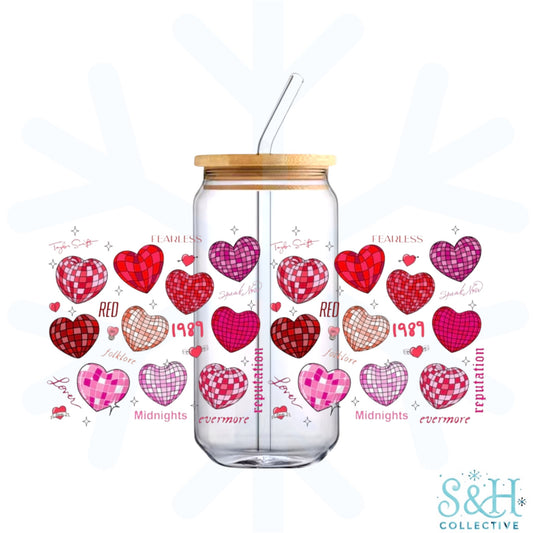 Taylor - Hearts (Standard Finish) 16oz Can Cup Tumbler