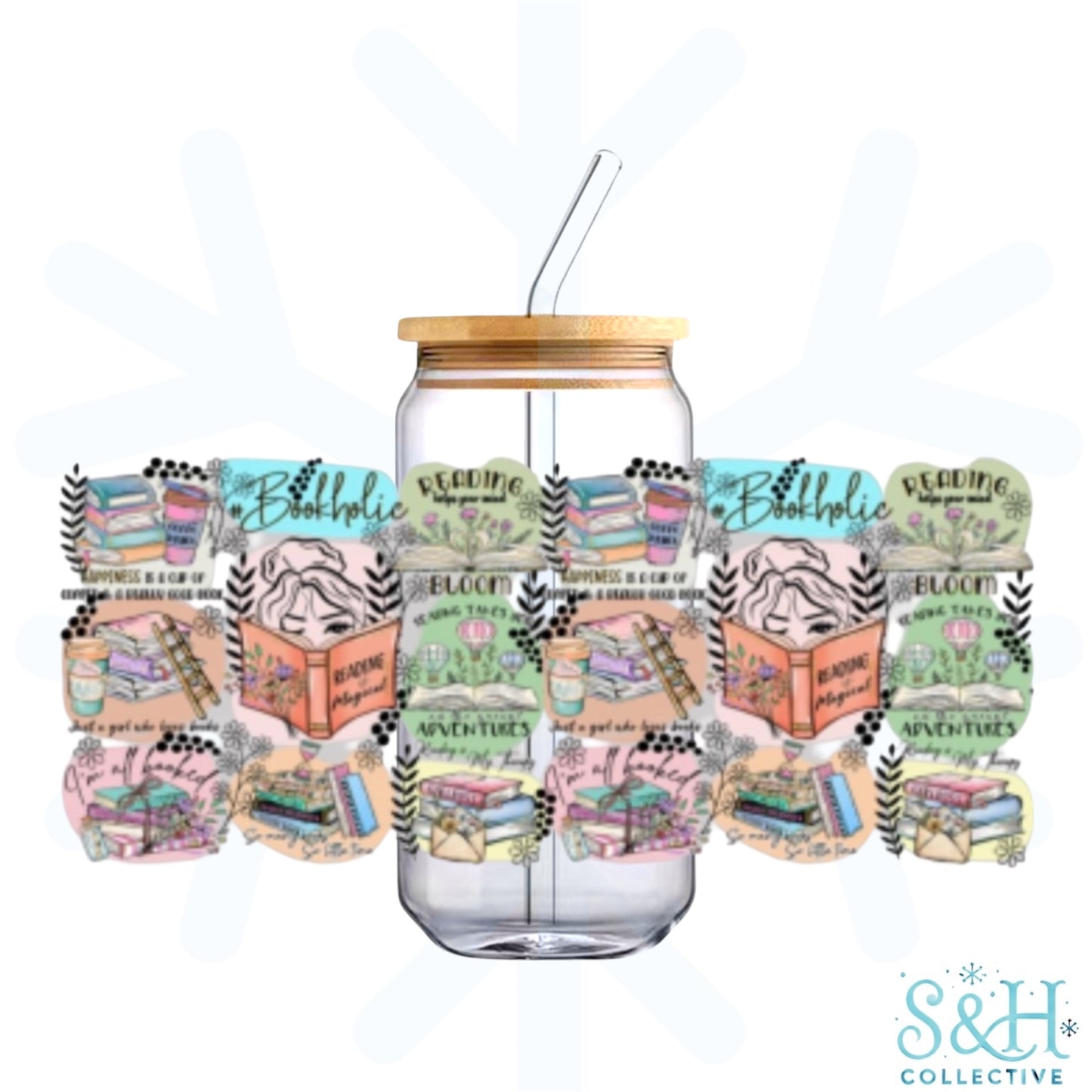 Book Lovers Collage (Standard Finish) 16oz Can Cup Tumbler