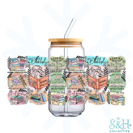 Book Lovers Collage (Standard Finish) 16oz Can Cup Tumbler