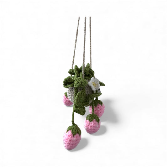 Pink Strawberry Hanging Basket
