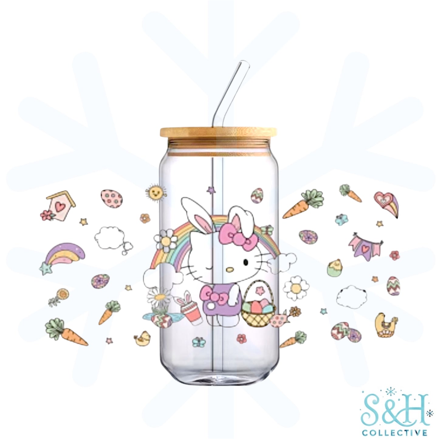 Kitty - Easter (Holographic Finish) 16oz Can Cup Tumbler