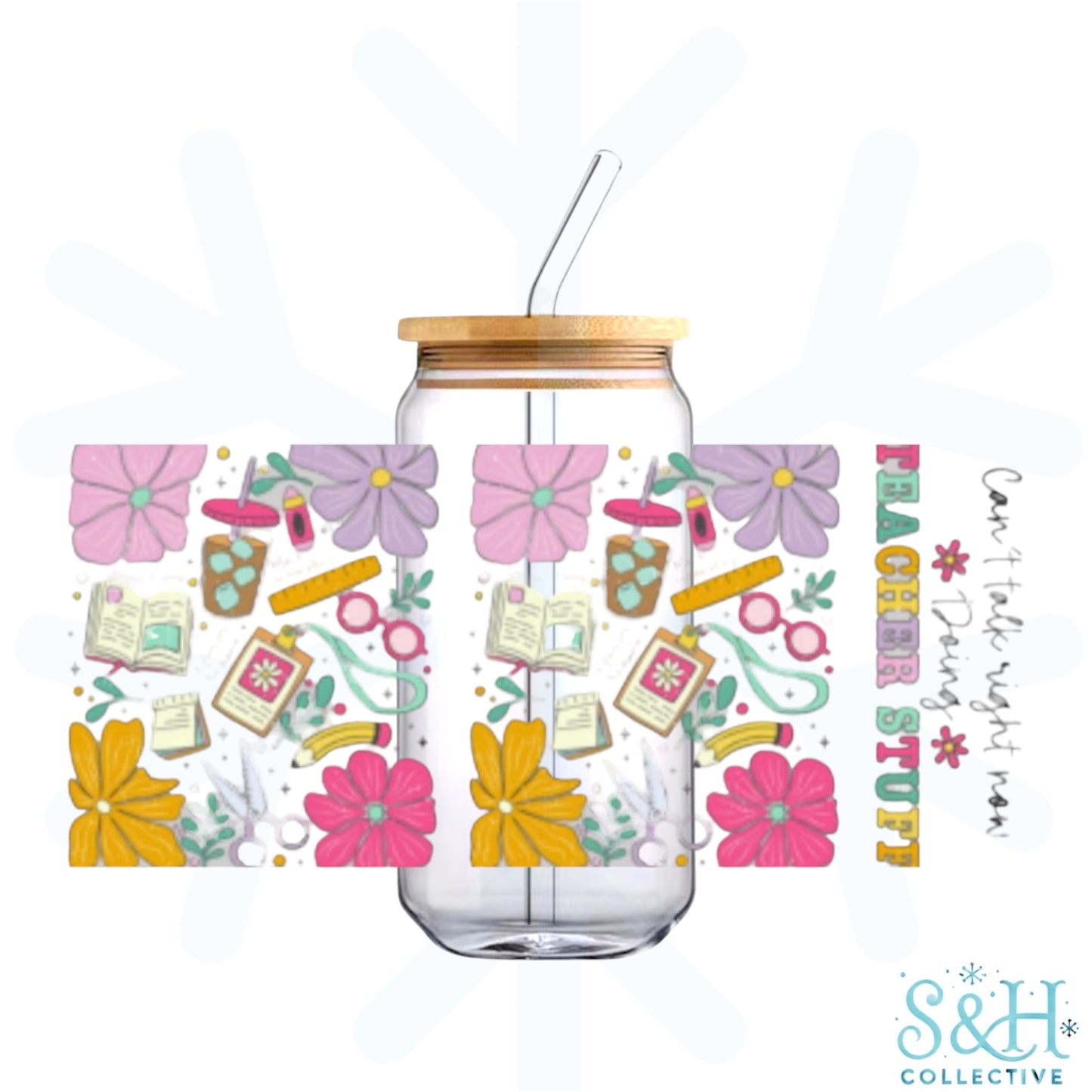 Doing Teacher Stuff (Holographic Finish) 16oz Can Cup Tumbler