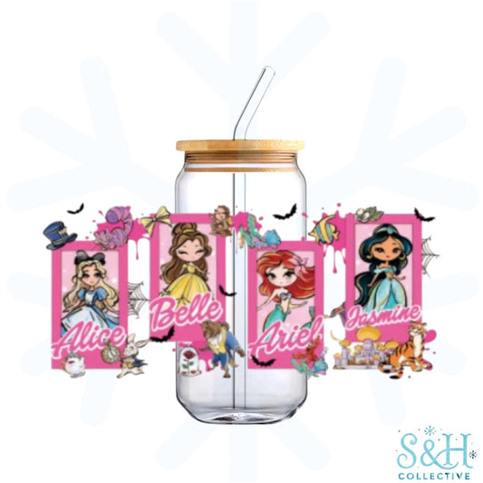 Disney Princess - Halloween (Standard Finish) 16oz Can Cup Tumbler - CLEARANCE