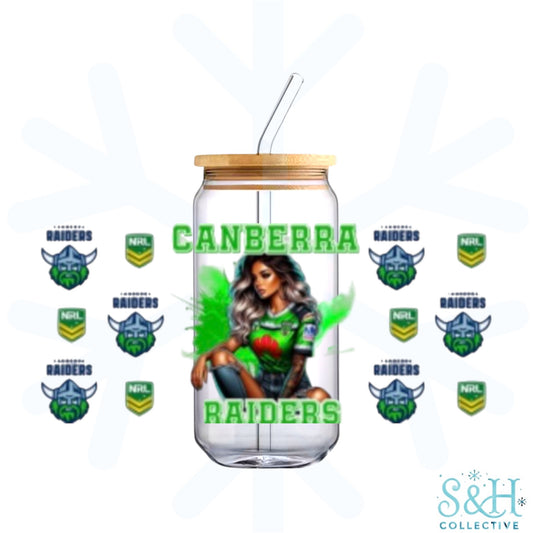 Rugby - Raiders (Holographic Finish) 16oz Can Cup Tumbler