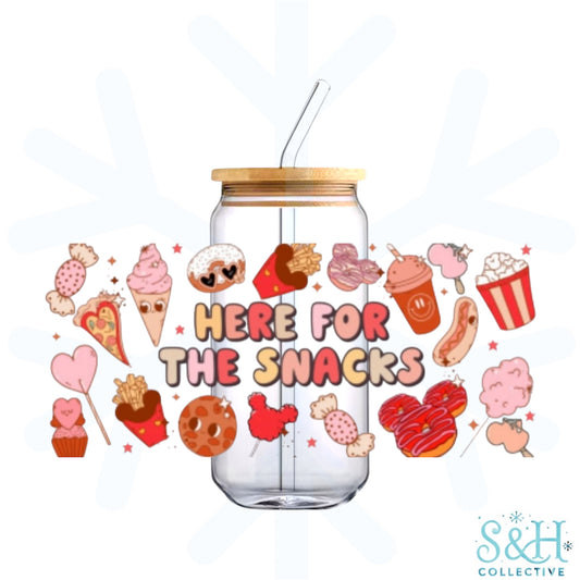 Here For The Snacks (Standard Finish) 16oz Can Cup Tumbler - CLEARANCE