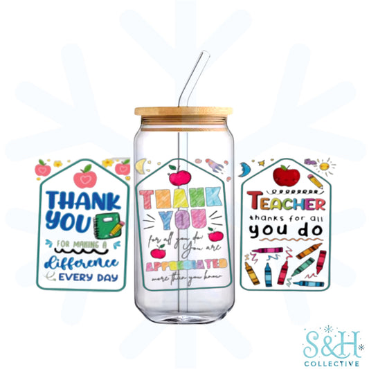 Teacher - Thank You (Standard Finish) 16oz Can Cup Tumbler
