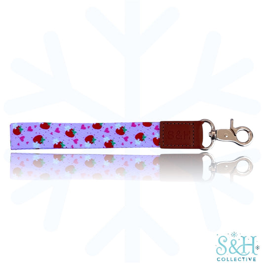 Fabric Wristlet - Bright Strawberries
