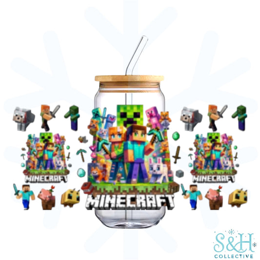 Minecraft (Holographic Finish) 16oz Can Cup Tumbler