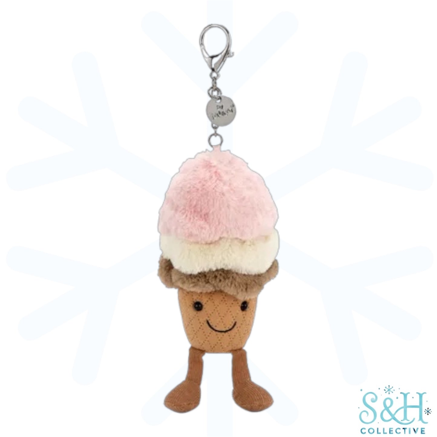 JC Ice Cream Cone Plush Bag Charm