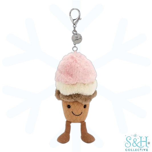 JC Ice Cream Cone Plush Bag Charm
