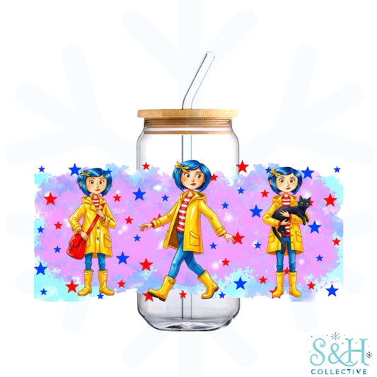 Coraline (Double Sided, Standard Finish) 16oz Can Cup Tumbler