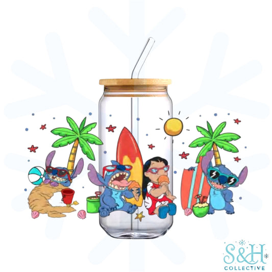 Stitch - Ice Cream (Standard Finish) 16oz Can Cup Tumbler