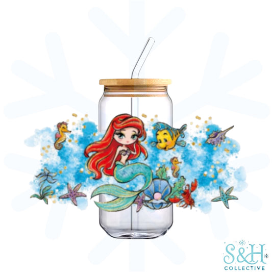 Ariel Mermaid (Standard Finish) 16oz Can Cup Tumbler