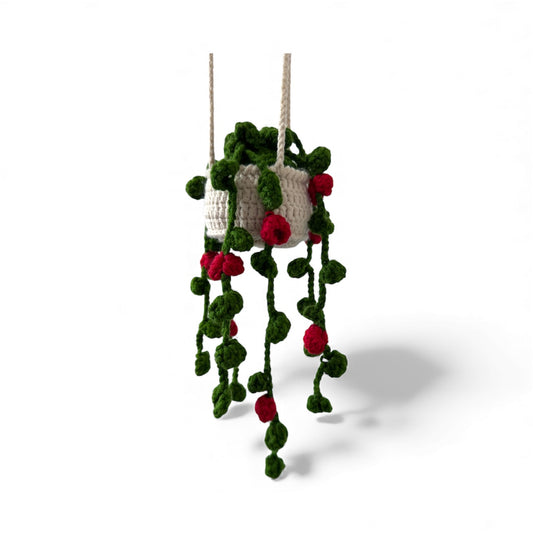 Red Buds Hanging Basket