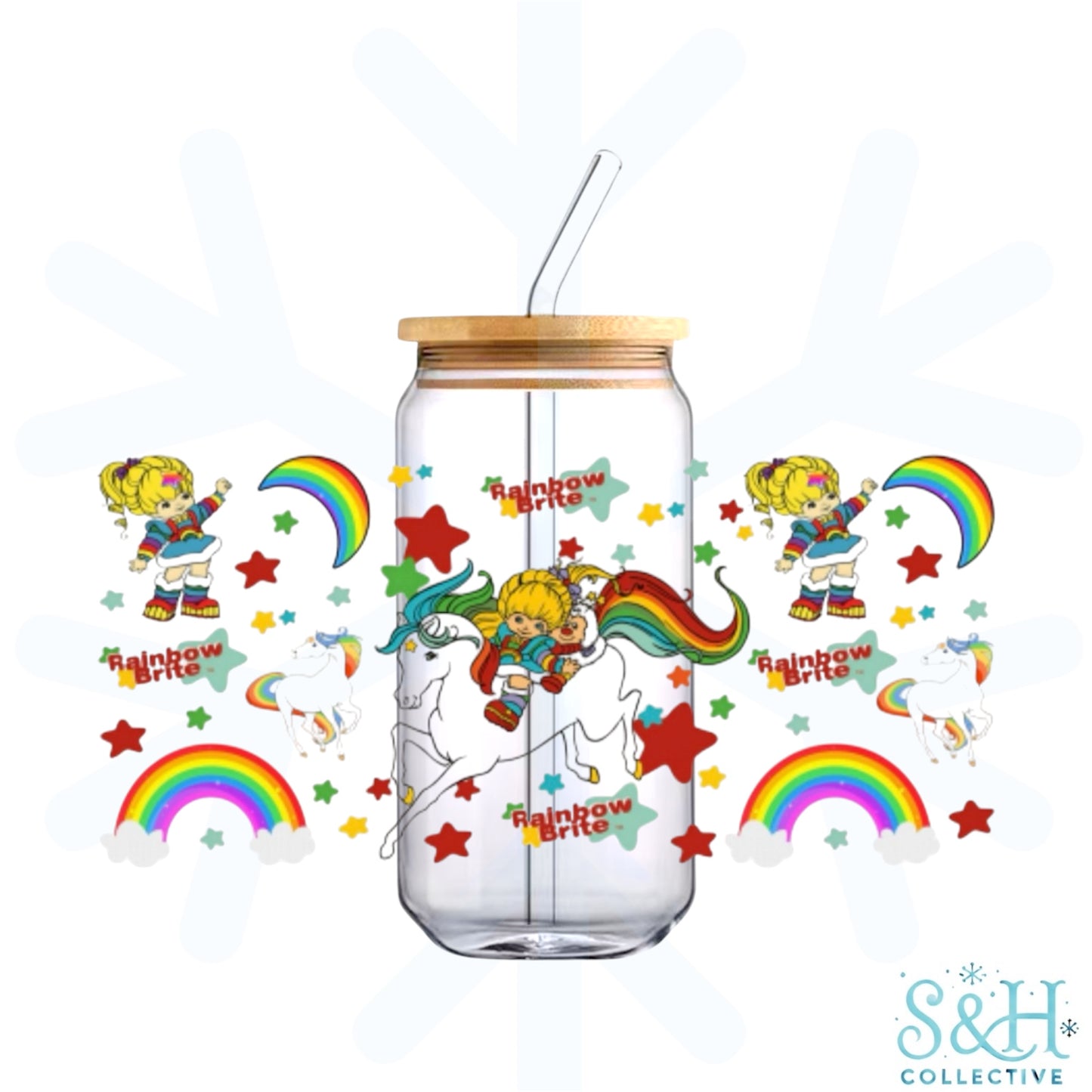 Rainbow Brite (Holographic Finish) 16oz Can Cup Tumbler