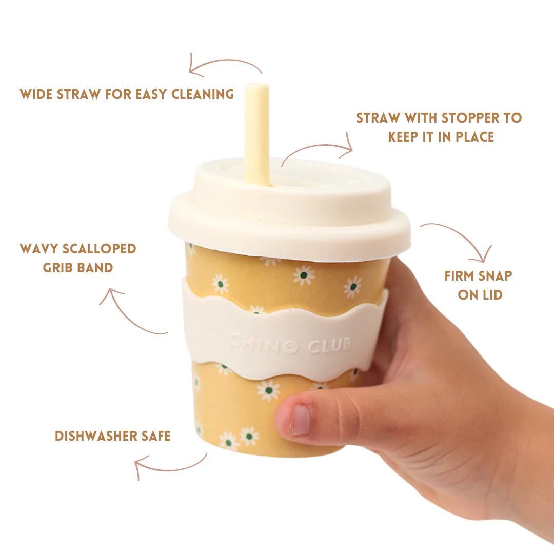 Chino Club 4oz Babychino Cup - Yellow Daisy