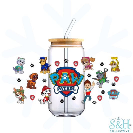 Paw Patrol - Crest (Holographic Finish) 16oz Can Cup Tumbler