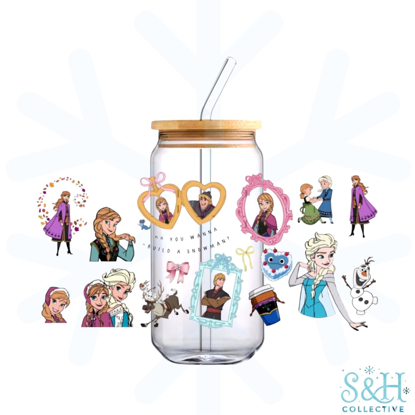 Frozen - Collage (Holographic Finish) 16oz Can Cup Tumbler