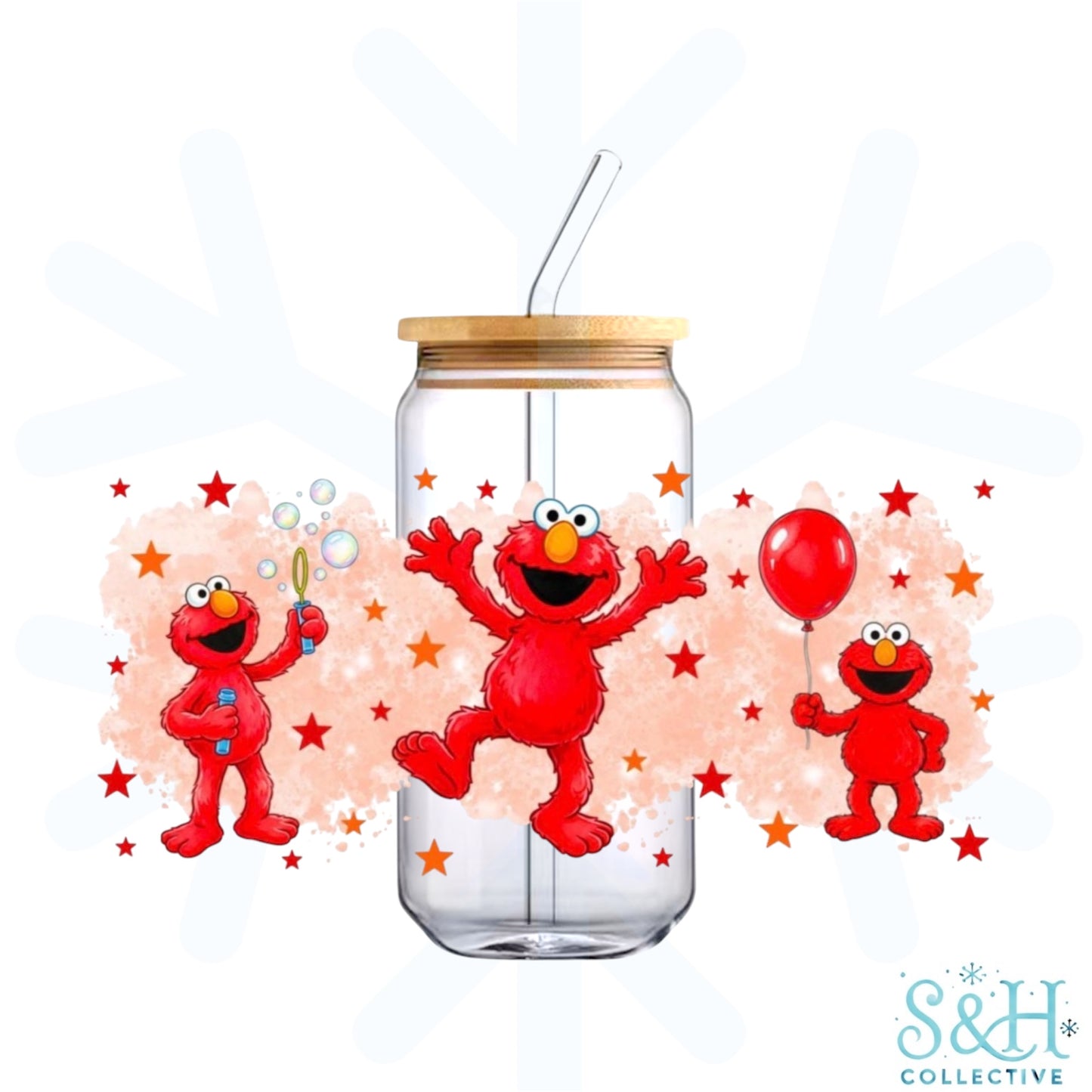 Elmo (Double Sided, Standard Finish) 16oz Can Cup Tumbler