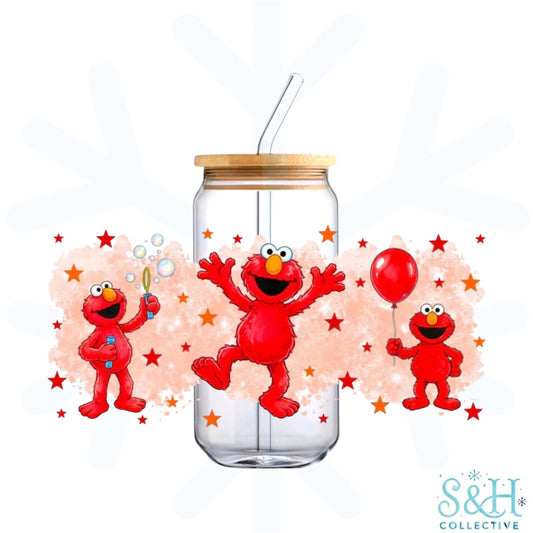Elmo (Double Sided, Standard Finish) 16oz Can Cup Tumbler