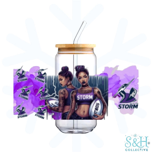 Footy - Storm V2 (Holographic Finish) 16oz Can Cup Tumbler - CLEARANCE